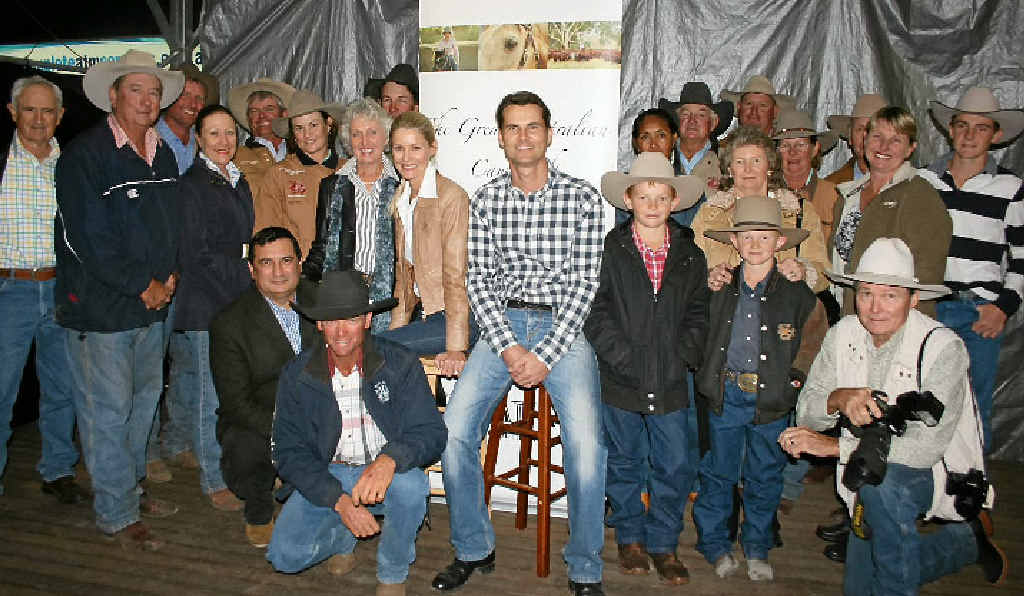 Cast and crew of The Great Australian Campdraft Documentary at the official film launch at the Warwick Rodeo on Wednesday evening.